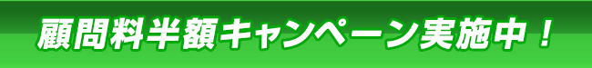 半額キャンペーン実施中